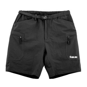 画像2: (28%引) サンライン フィッシングハーフパンツ SUW-05305 M L LL 3L ブラック グリーン オリーブ フィッシング 半ズボン ウエア 磯釣り 鮎 船 ルアー 釣具(2026年新製品予約4月発売) (2)