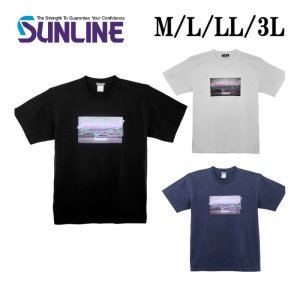 画像1: (28%引) サンライン プレミアムコットンTシャツ SUW-15601T ブラック/ホワイト/スレート M L LL 3L フィッシングウエア 磯釣り 鮎 船 ルアー 釣り具 (2026年新製品予約3月発売) (1)