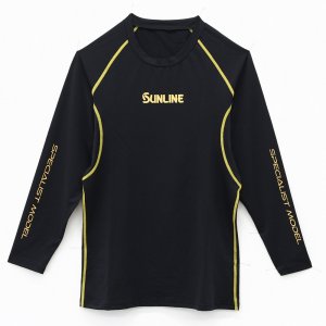 画像2: (28%引) サンライン クイック ドライアンダーロングシャツ SUW-06213CW ゴールド/シルバー M L LL 3L フィッシングウエア 磯釣り 鮎 船 ルアー 釣り具 (2026年新製品予約4月発売) (2)