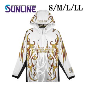画像1: (28%引) サンライン PRODRY プロドライ ロングフーディ SUW-04602CW ホワイト S M L LL パーカー フィッシングウエア 磯釣り 鮎 船 ルアー 釣り具 (2026年新製品予約5月発売) (1)
