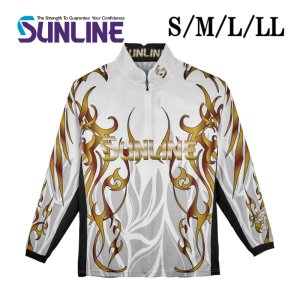 画像1: (28%引) サンライン PRO DRY プロドライ ロングシャツ SUW-04601CW ホワイト S M L LL フィッシングウエア 磯釣り 鮎 船 ルアー 釣り具 (2026年新製品予約5月発売) (1)