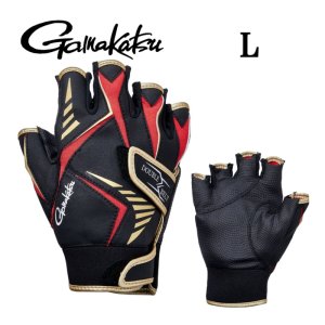 画像1: 50%OFF (特価 セール) がまかつ ダブルベルトフィッシンググローブ L (5本切) GM7294 フィッシング 手袋 ウエア 磯釣り 鮎 船 ルアー (1)