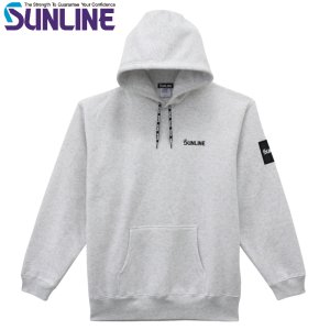 画像3: (28%引) サンライン ブラッシュドプルオーバーパーカー SUW-15608 M L LL ブラック アッシュ フィッシング ウエア 磯釣り 鮎 船 ルアー 釣具 (2026年新製品 10月発売予約) (3)