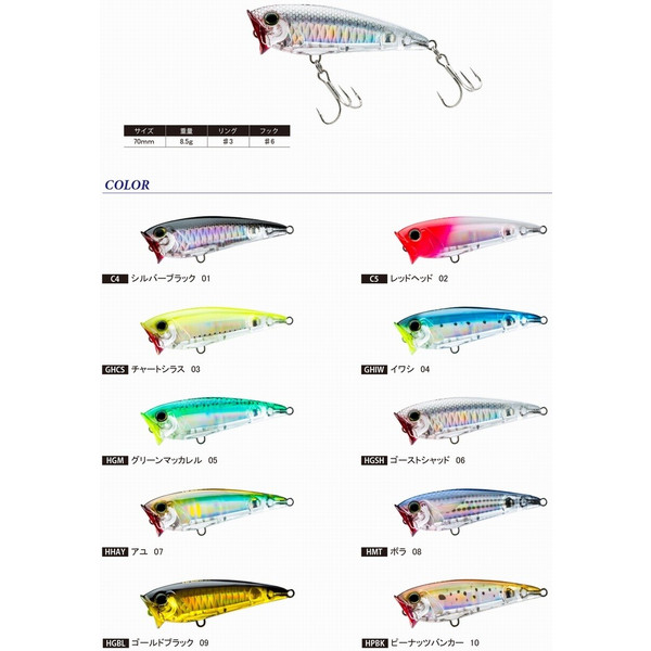 デュエル ヨーズリ 3d Inshore Popper インショア ポッパー 70f 100f