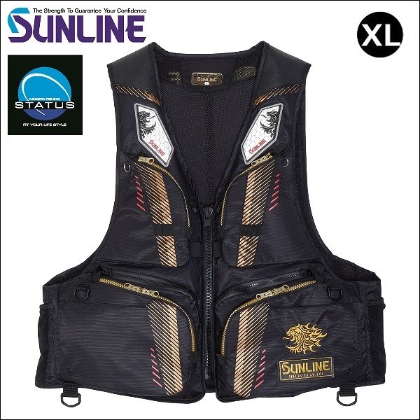 SUNLINE フローティング ベスト ブラック 黒 M L XL(LL) SUL230