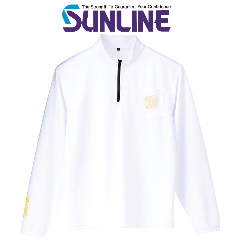 SUNLINE 獅子ジップ シャツ 長袖 アウトドア用品 吸水速乾 虫よけ加工 